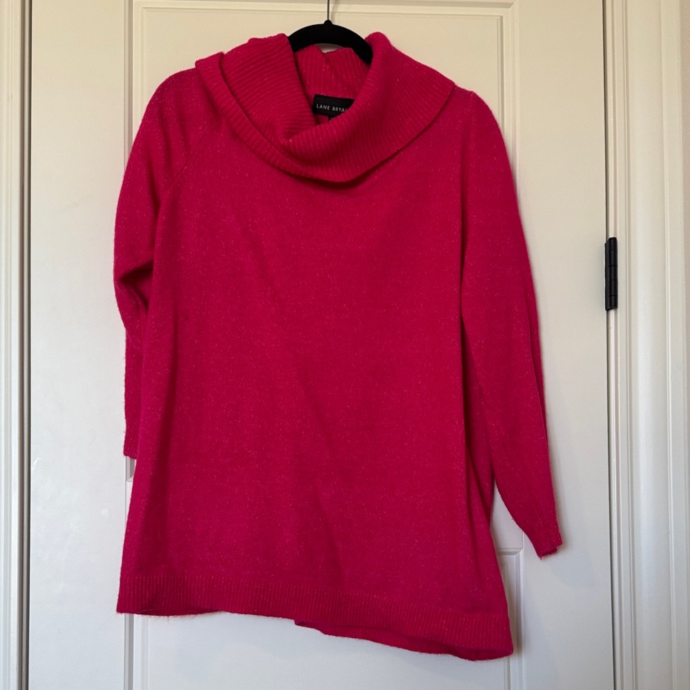 Lane Bryant Bold Pink Turtleneck Sweater